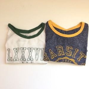 Aeropostale ringer crop top bundle